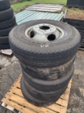 (5) ST235/85/R16 DUAL TIRES AND RIMS
