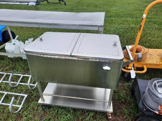 Stainless Steel Cooler W/stand & Wheels