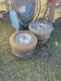 (8) 4x8 Tires & Wheels