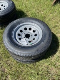 (2) New 205/75/r15 Tire & 5 Lug Rims