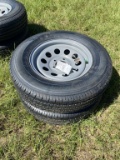 (2) New 205/75/r15 Tire & 5 Lug Rims