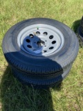 (2) New 205/75/r15 Tire & 5 Lug Rims