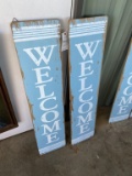 (2) Wood Welcome Signs