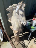 Antique Horse Head W/pedistal