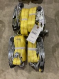 (4) 2in X 27ft Nylon Ratchet Straps