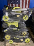 (8) Ryobi Electric Push Mowers