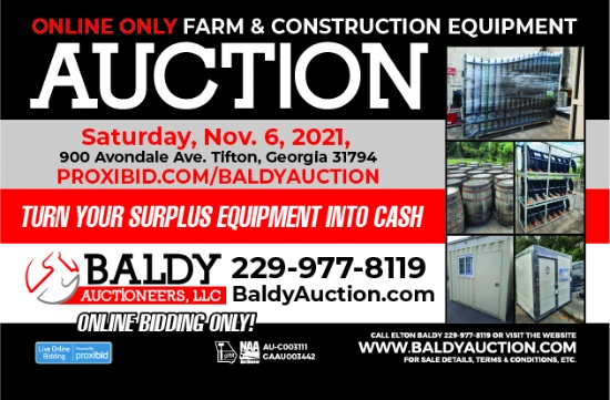 Farm & Construction Equipment Online Only Auction