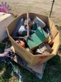 Bin W/ Electric Boxes And Tools