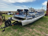24 Ft Sunsetter Pontoon Boat, Chrysler 105 Motor,