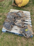 (6) Black Tractor Weights