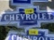 Blue Chevrolet Sign