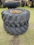 (2) 8 Lug Tractor Tire, Rim