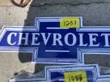 Blue Chevrolet Sign