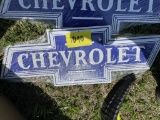 Blue Chevrolet Sign