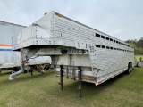 8 X 28' Barrett Aluminum Gooseneck Livestock