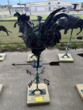 Rooster W/rider  Copper Weather Vane