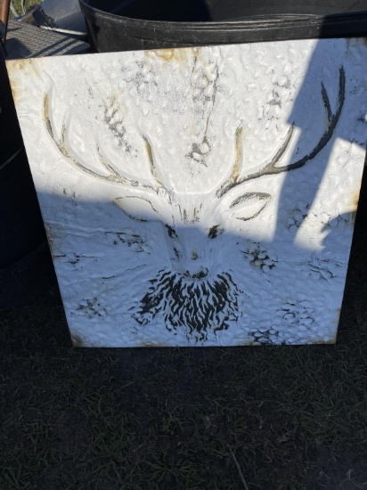 3x3 Metal Deer Sign