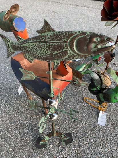 metal fish weather vane