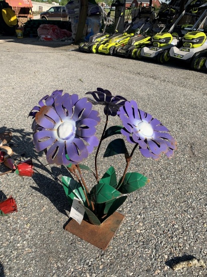metal purple flowers