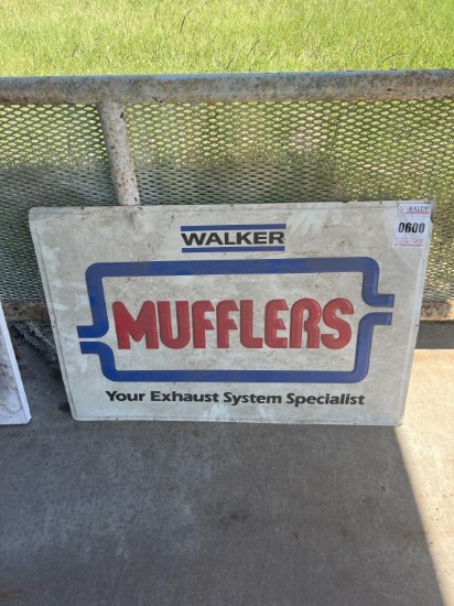 Old Stock Walker Muffler Sign