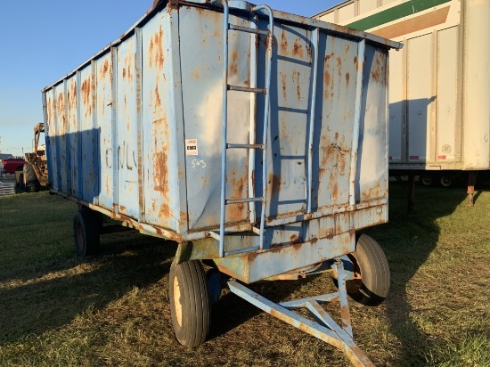 Single Axle Blue Peanut Drying Wagon