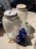 (5) Vintage Glass Jars