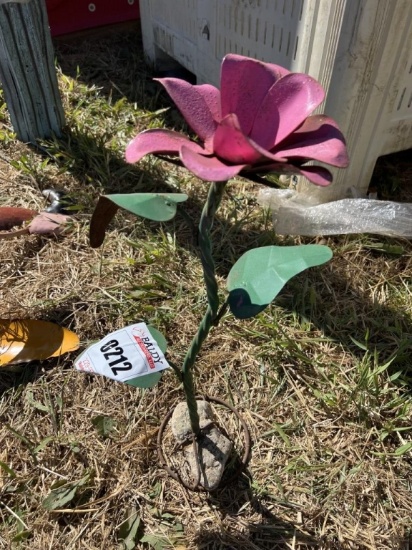 Pink Flower Metal Art