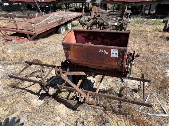 On Row International Planter On Cultivator Frame