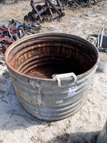 3ft Round Galvanized Trough