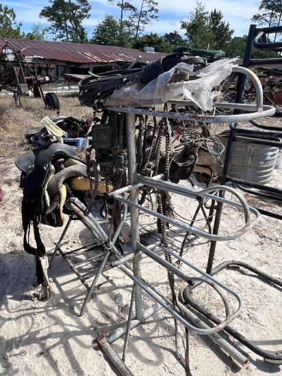 Saddle Rack & 2 Horse Saddles