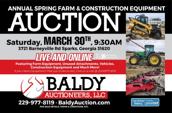R1-Spring Farm & Construction Equipment Auction