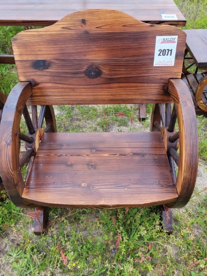 Wagon Wheel Chair, Wood