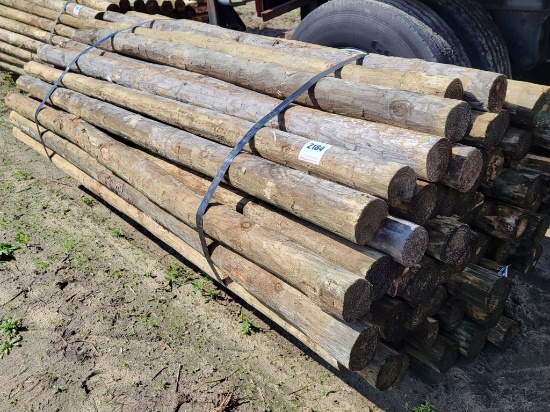 (70) Wooden Fence Posts