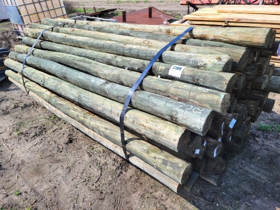 (70) Wooden Fence Posts