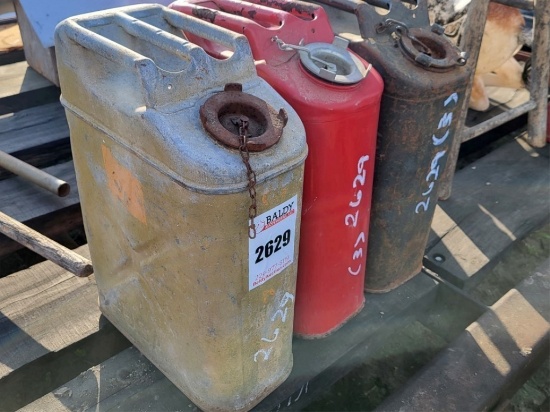 3 Military Gas Cans