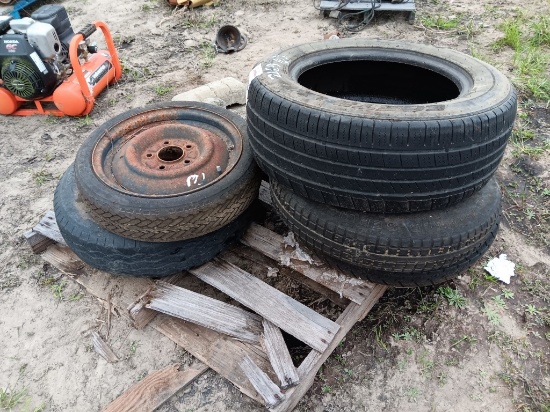 Lot (7) Various Size Tires
