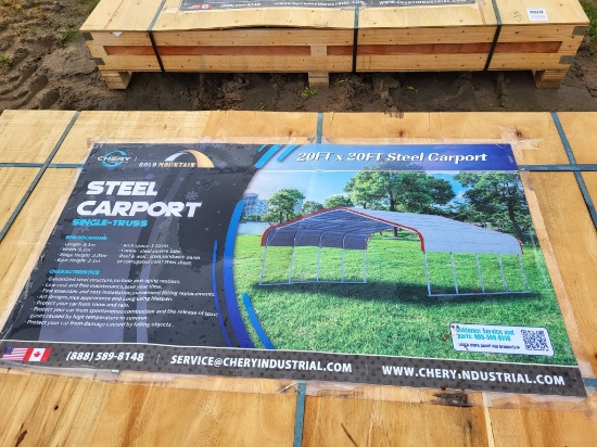 Steel Carport, Gold Mountain, Unused