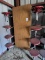 Folding cafeteria tables w. attached stools