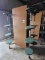 Folding cafeteria tables w. attached stools