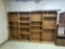 large wooden shelf w. adjustable shelving,