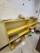 Yellow wooden bookcase