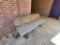 wood/metal park bench 6ftLx30inH