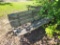 wood/metal park bench 6ftLx30inH