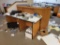 Wooden table, wooden counter