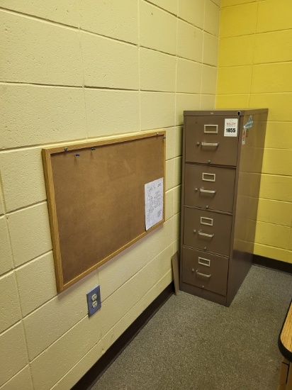 4 drawer filing cabinet, cork board, 35x23