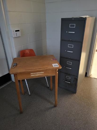 filing cabinet - 4 drawer, wooden childs desk &