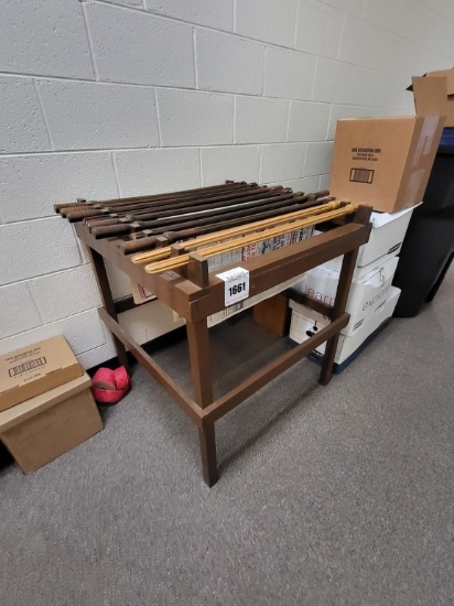 wooden newspaper rack 32x32x31