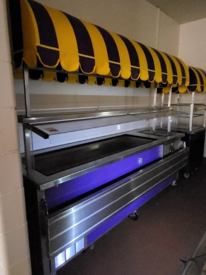 Stainless Steel Hot Bar 8ft Long 80in tall