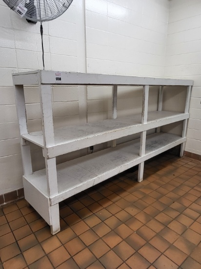Wooden Shelf 10ft long 5ft tall