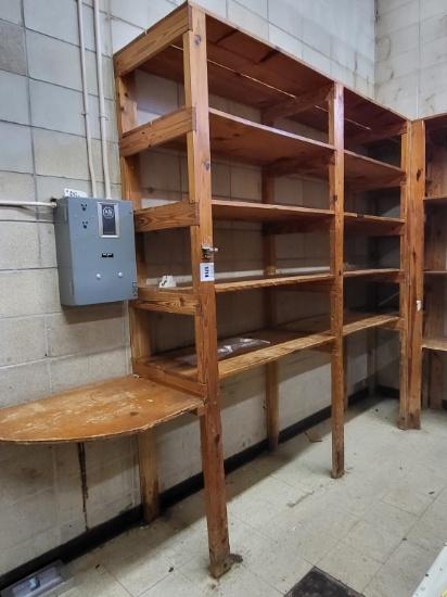 Wooden Shelf 12ft Long X 8ft Tall